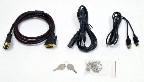 Cables for 1U keyboard with 17" LCD