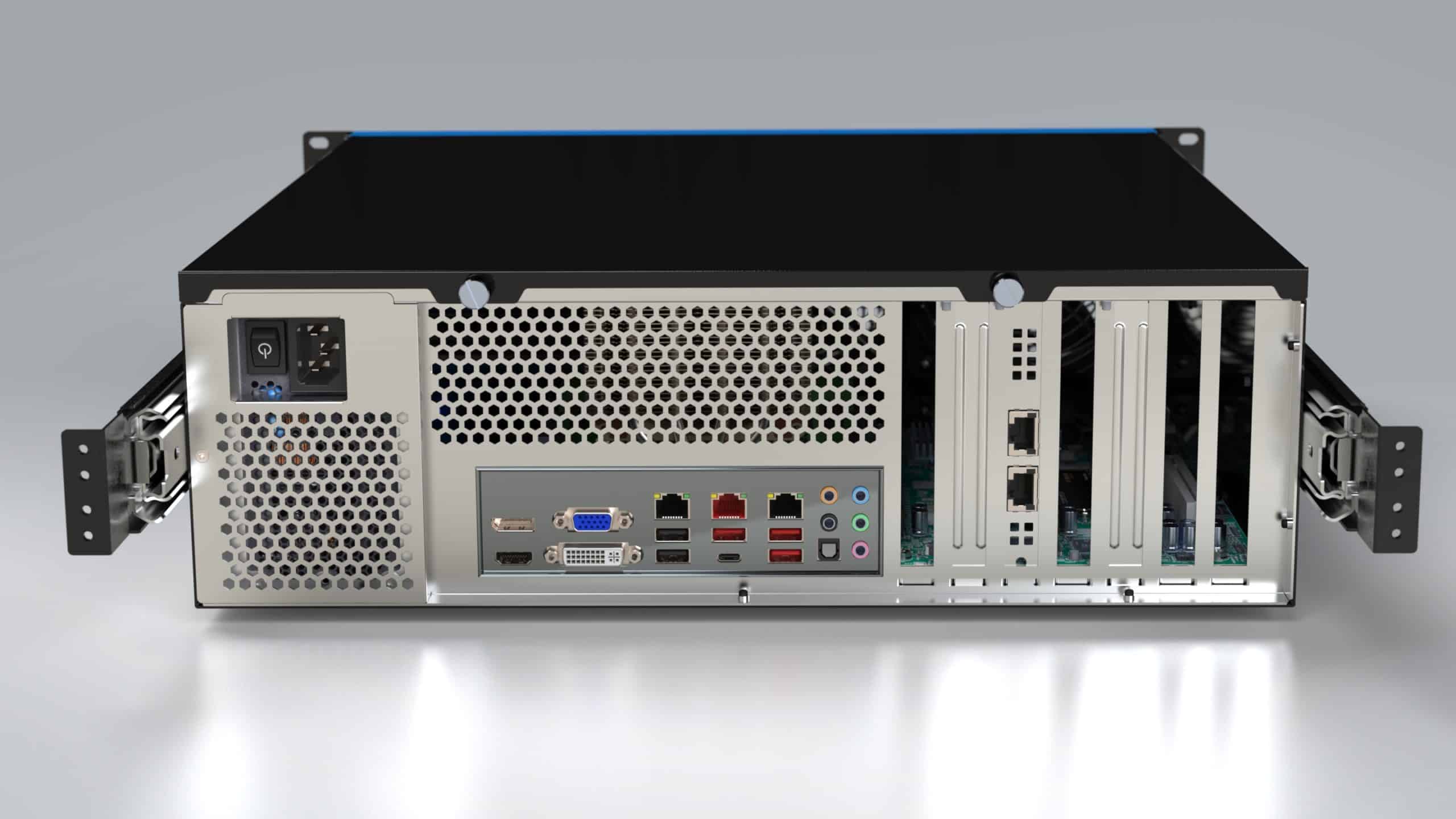 Custom 3U balancing quiet fans with front panel controls